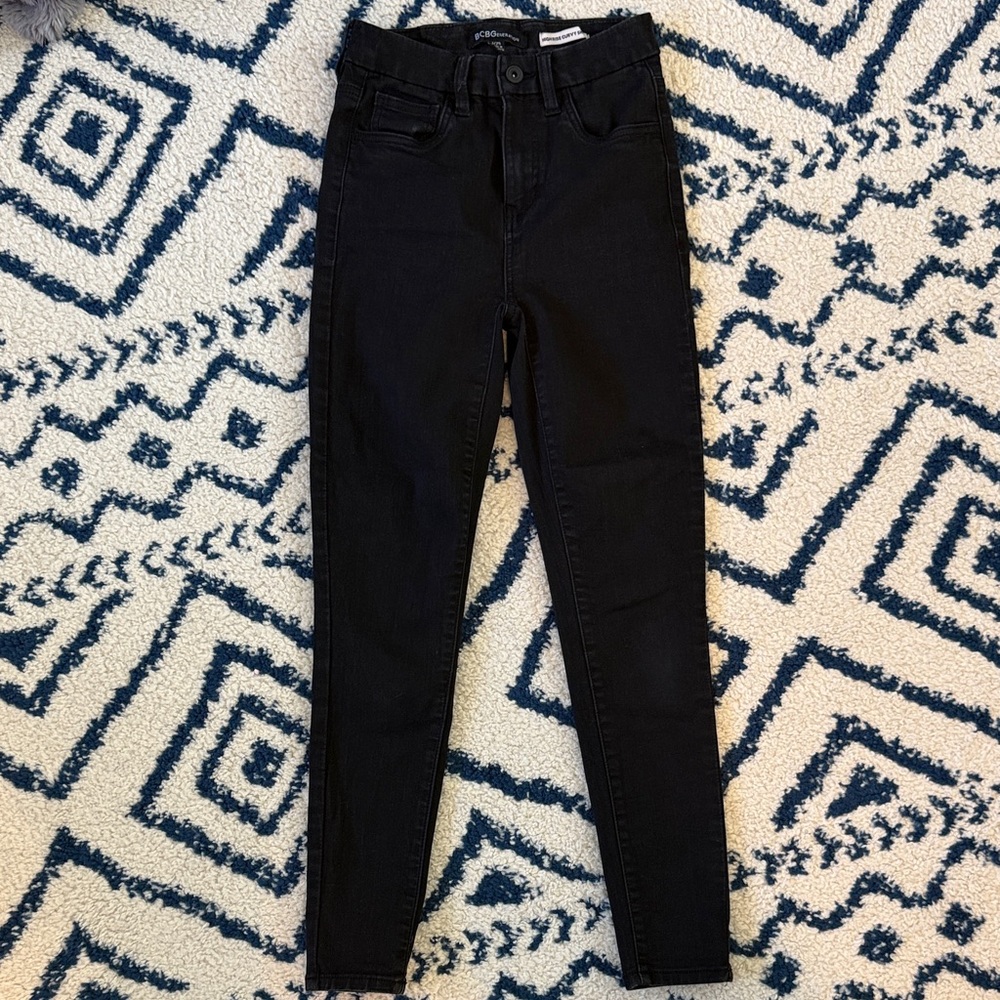 BCBGeneration Women's High Rise Black Jeans